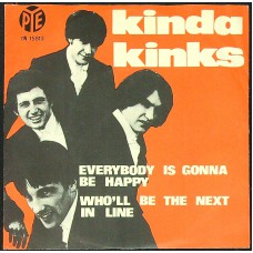 KINKS Everybody Is Gonna Be Happy / Who'll Be The Next In Line (Pye Records 7N 15813) Denmark 1965 PS 45 (Rhythm & Blues, Mod)